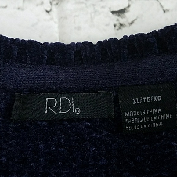 NWOT RDI Purple Chenille hi lo sweater sz Xl - Picture 3 of 5